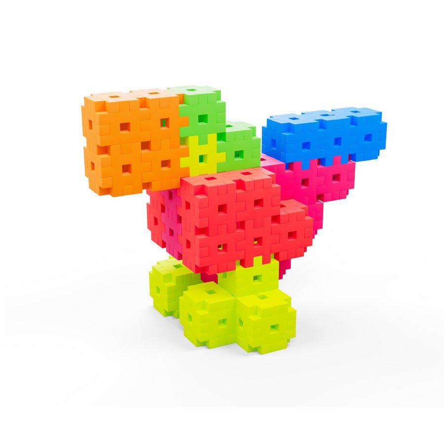 JUEGO DE CONSTRUCCIÓN BLOQUES MELI ·CAJA 250 PIEZAS BASIC NEÓN· - Happy Moments Baby