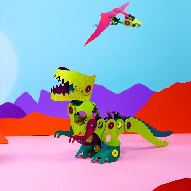 JUEGO DE CONSTRUCCIÓN MAGNÉTICO ·CLIXO DINO ADVENTURE PACK· - Happy Moments Baby