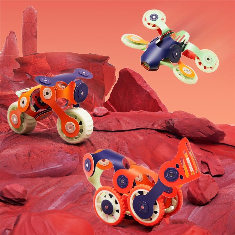 JUEGO DE CONSTRUCCIÓN MAGNÉTICO ·CLIXO MARS ROVERS PACK· - Happy Moments Baby
