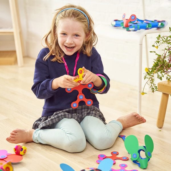 JUEGO DE CONSTRUCCIÓN MAGNÉTICO ·CLIXO RAINBOW PACK· - Happy Moments Baby