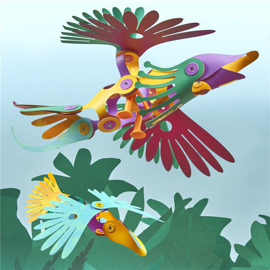 JUEGO DE CONSTRUCCIÓN MAGNÉTICO ·CLIXO TROPICAL BIRDS· - Happy Moments Baby