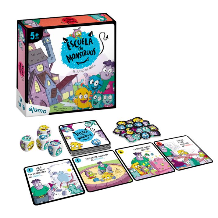 JUEGO DE MESA ÁTOMO ·ESCUELA DE MONSTRUOS· - Happy Moments Baby