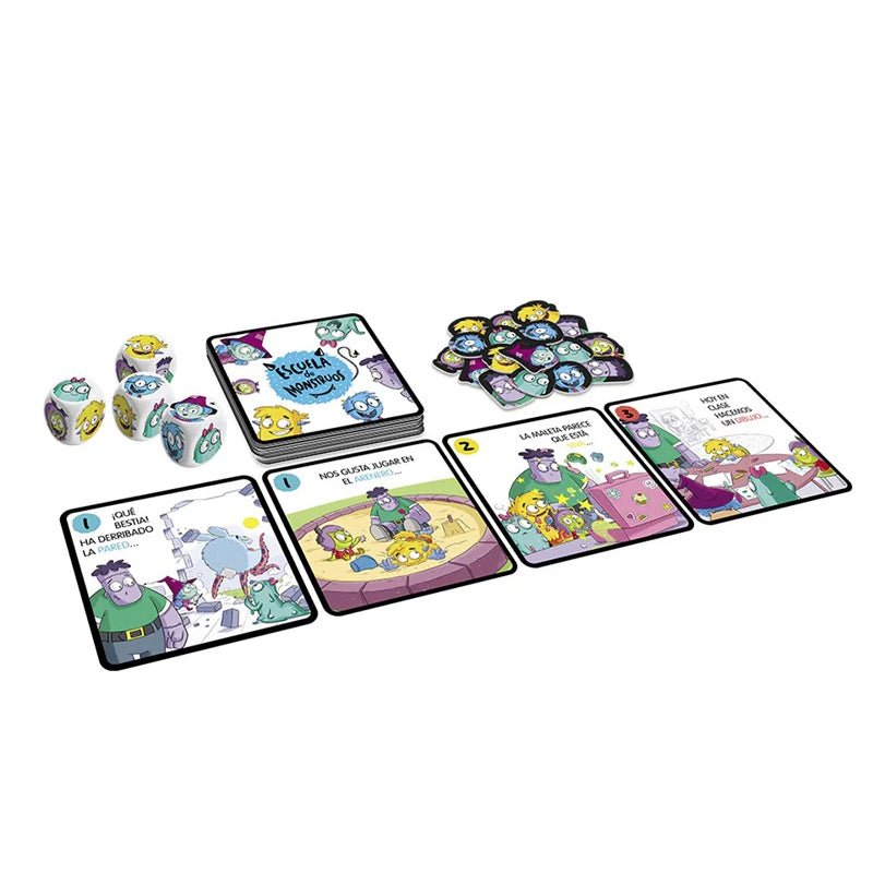 JUEGO DE MESA ÁTOMO ·ESCUELA DE MONSTRUOS· - Happy Moments Baby
