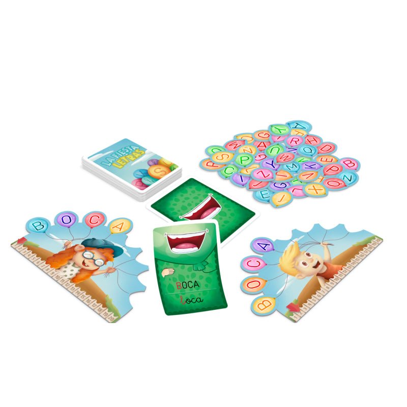 JUEGO DE MESA ÁTOMO ·LA FIESTA DE LAS LETRAS· - Happy Moments Baby