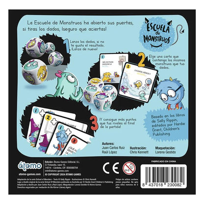 JUEGO DE MESA ÁTOMO ·L'ESCOLA DE MONSTRES· - Happy Moments Baby