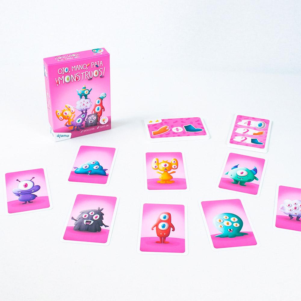 JUEGO DE MESA ÁTOMO ·OJO, MANO, PATA, ¡MONSTRUOS!· - Happy Moments Baby