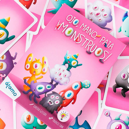 JUEGO DE MESA ÁTOMO ·OJO, MANO, PATA, ¡MONSTRUOS!· - Happy Moments Baby