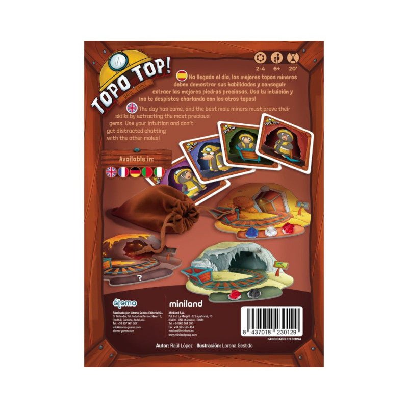 JUEGO DE MESA ÁTOMO ·TOPO TOP· - Happy Moments Baby