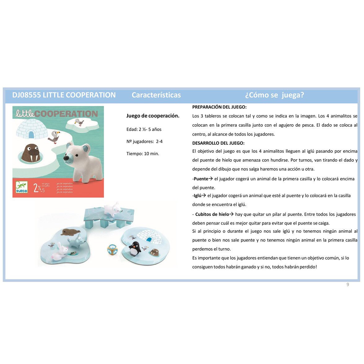 JUEGO DE MESA DJECO ·LITTLE COOPERATION· - Happy Moments Baby