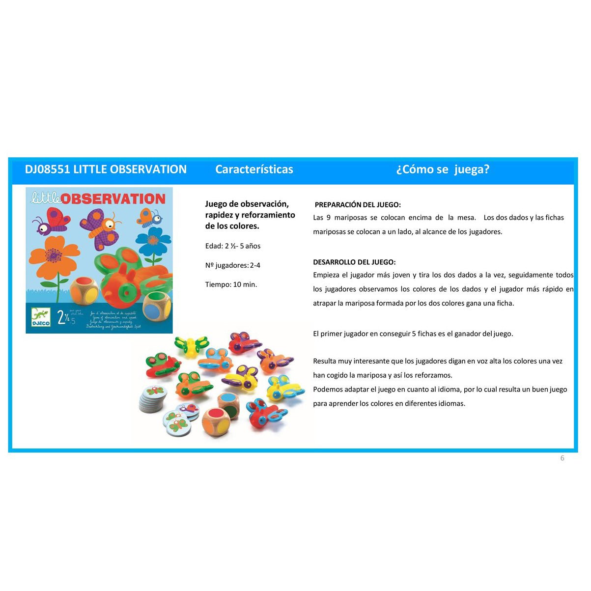 JUEGO DE MESA DJECO ·LITTLE OBSERVATION· - Happy Moments Baby