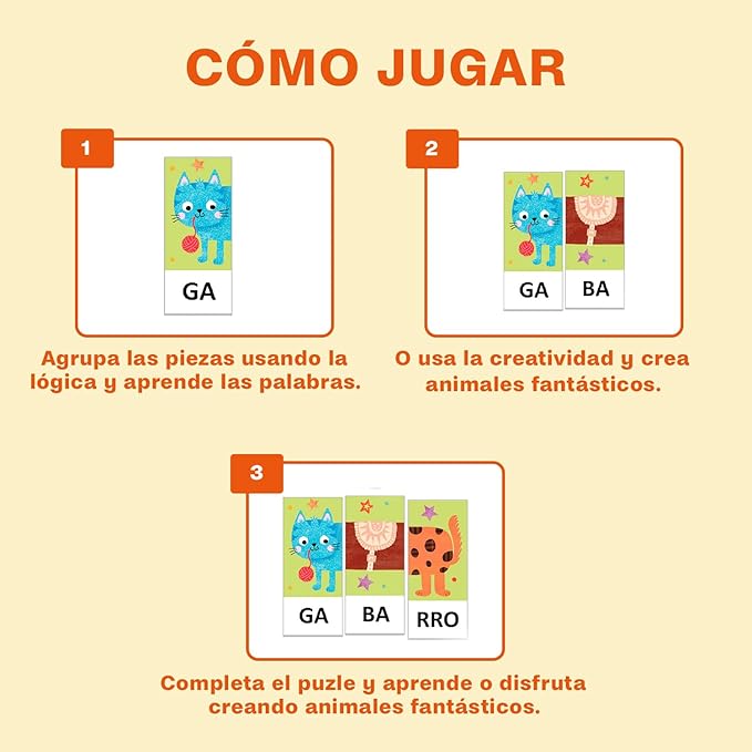 JUEGO DE MESA EDUCATIVO ·FANTASILABAS· - Happy Moments Baby