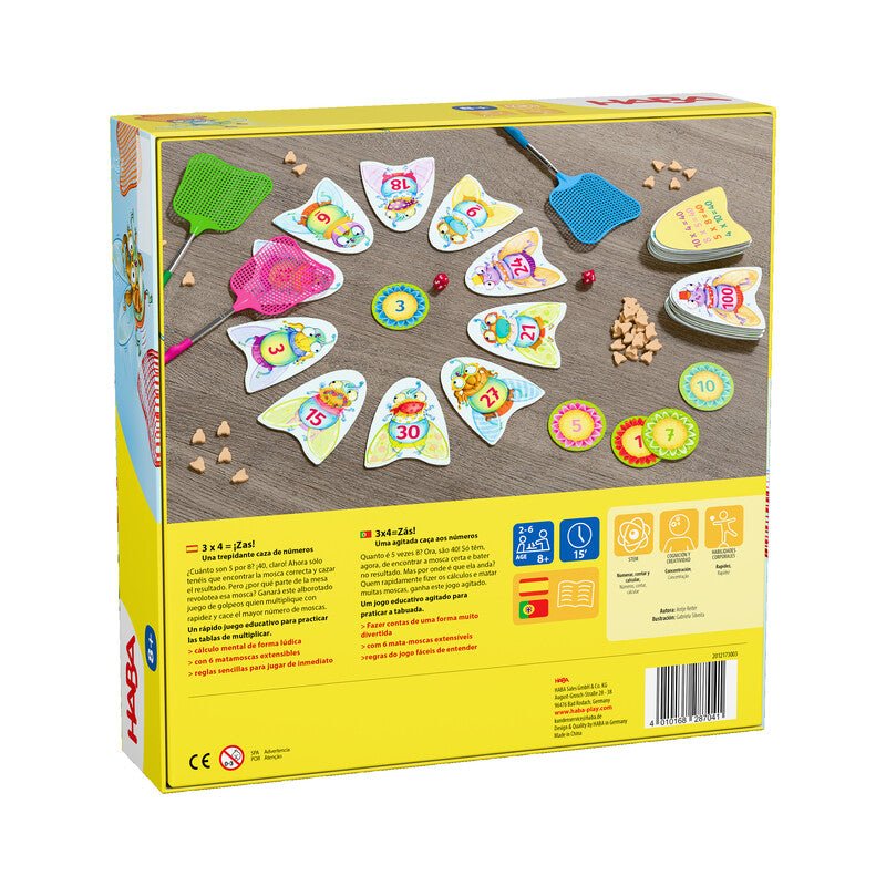 JUEGO DE MESA HABA ·3X4 = ¡ZAS!· - Happy Moments Baby