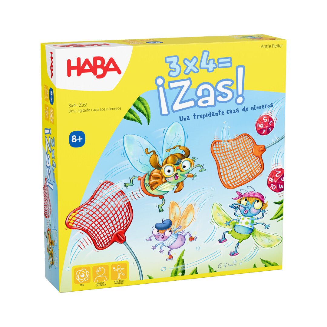 JUEGO DE MESA HABA ·3X4 = ¡ZAS!· - Happy Moments Baby