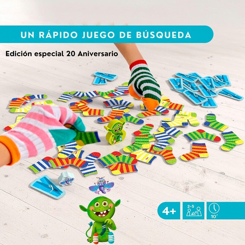 JUEGO DE MESA HABA ·EL MONSTRUO DE LOS CALCETINES (EDICIÓN ANIVERSARIO)· - Happy Moments Baby