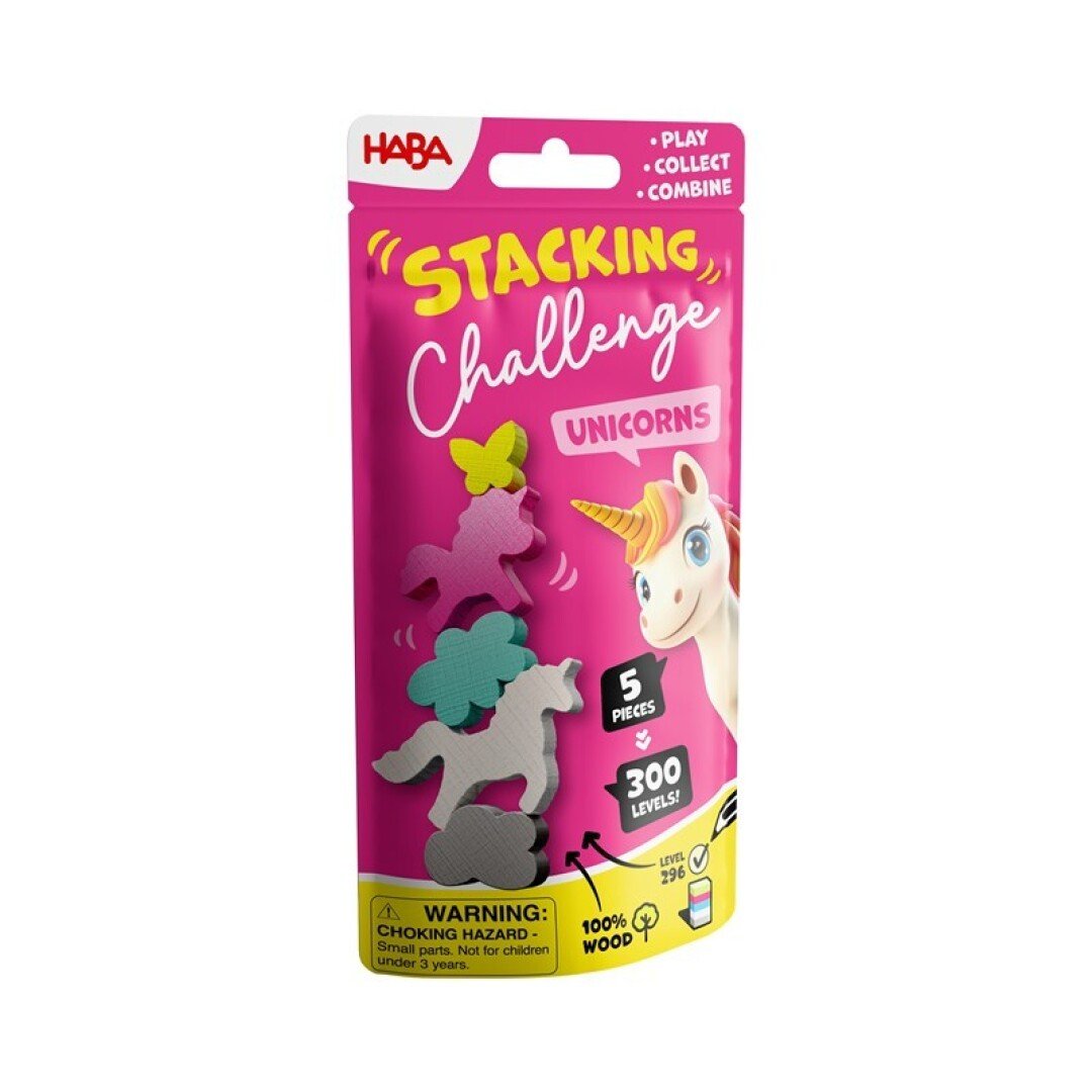 JUEGO DE MESA HABA ·EQUILIBRIO STACKING CHALLENGE UNICORNIOS· - Happy Moments Baby