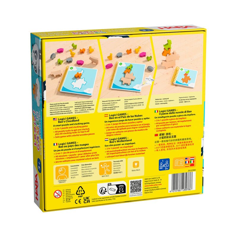 JUEGO DE MESA HABA ·LOGIC! GAMES BAO'S CLOUDLAND· - Happy Moments Baby