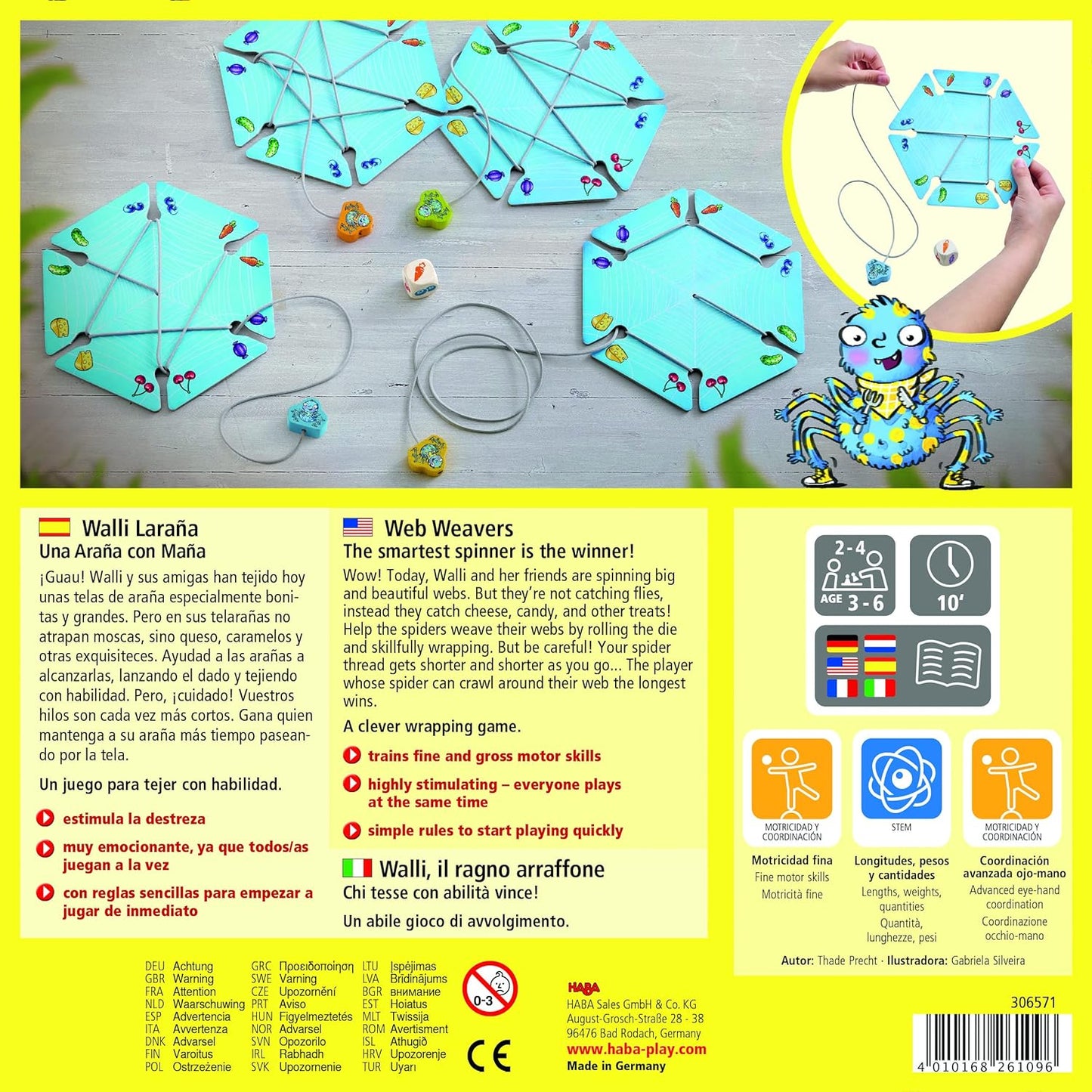 JUEGO DE MESA HABA ·WALLI LA ARAÑA· - Happy Moments Baby