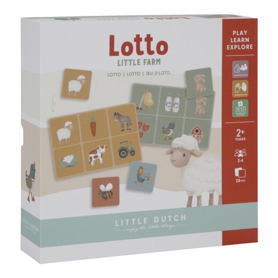 JUEGO DE MESA LITTLE DUTCH ·LOTTO LITTLE FARM· - Happy Moments Baby