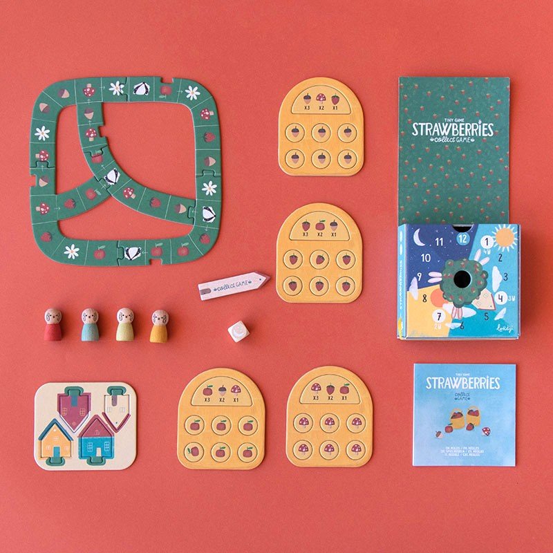 JUEGO DE MESA MINI LONDJI ·TINY STRAWBERRIES· - Happy Moments Baby