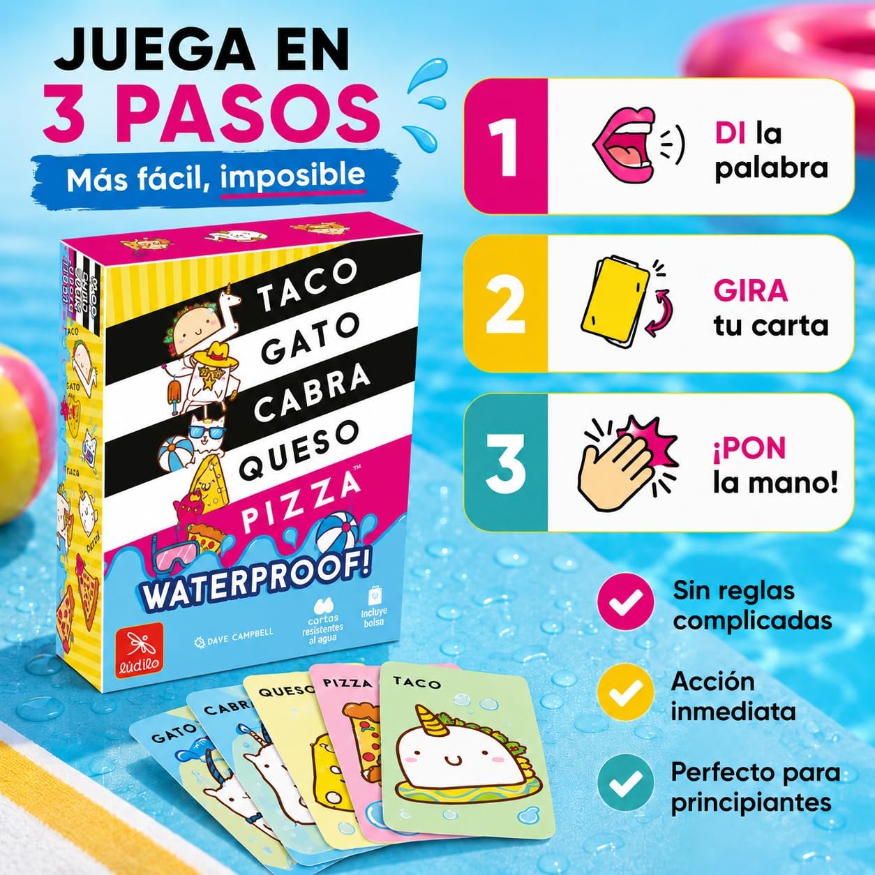 JUEGO DE MESA ·TACO WATERPROOF· - Happy Moments Baby