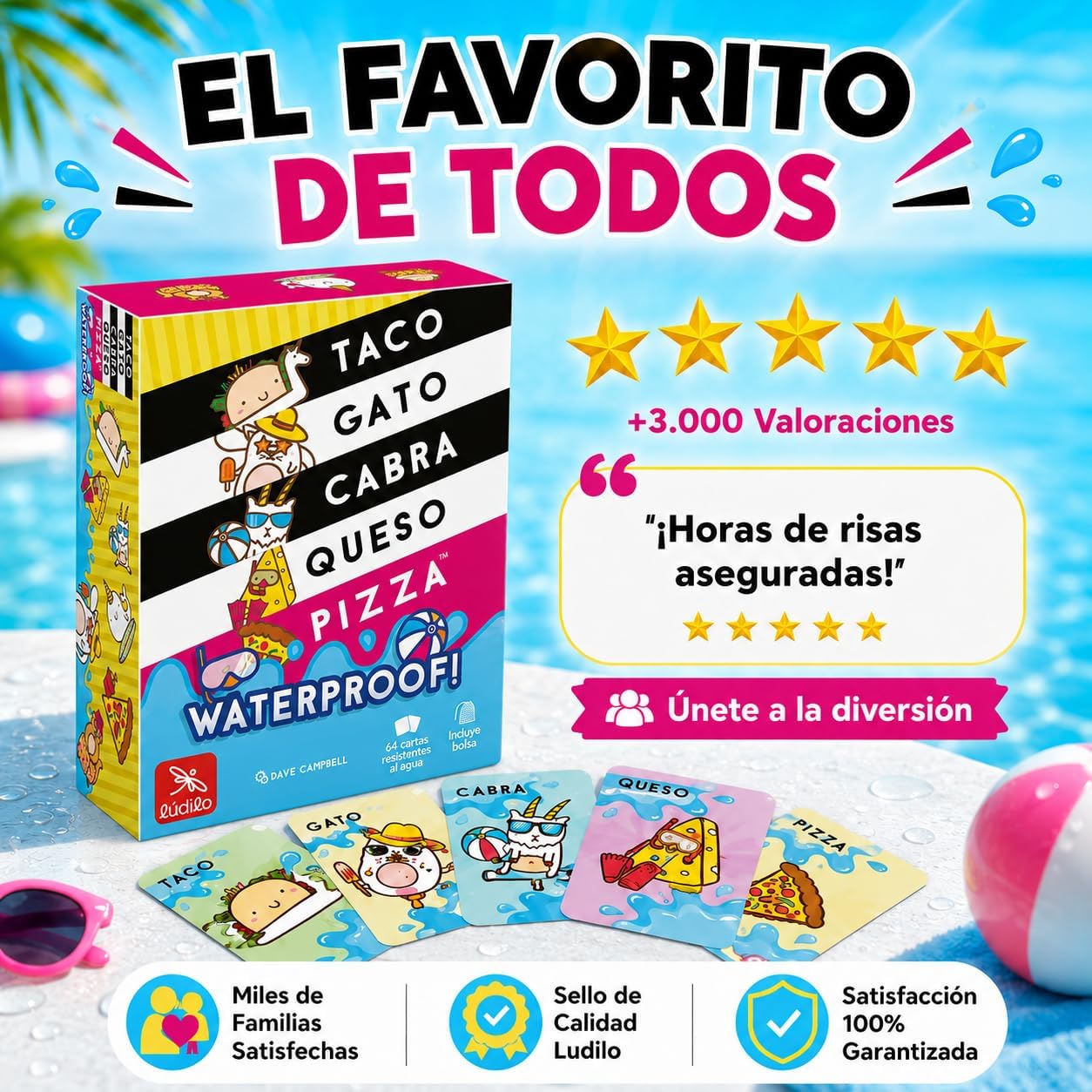 JUEGO DE MESA ·TACO WATERPROOF· - Happy Moments Baby