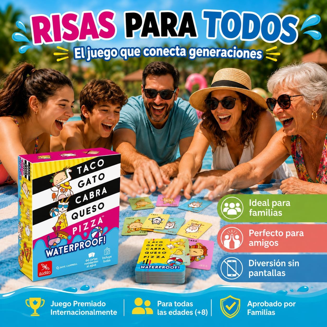 JUEGO DE MESA ·TACO WATERPROOF· - Happy Moments Baby