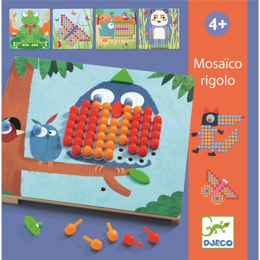 JUEGO EDUCATIVO DJECO ·MOSAICO RIGOLO· - Happy Moments Baby