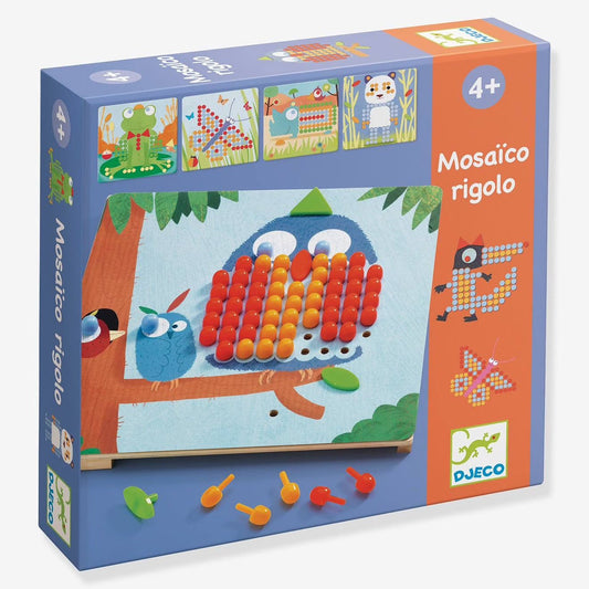 JUEGO EDUCATIVO DJECO ·MOSAICO RIGOLO· - Happy Moments Baby