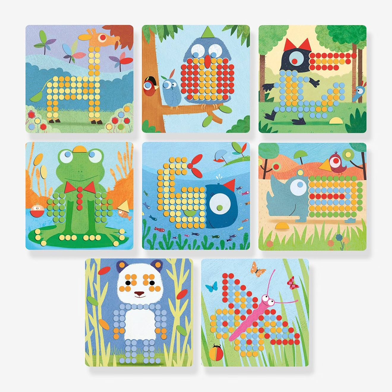 JUEGO EDUCATIVO DJECO ·MOSAICO RIGOLO· - Happy Moments Baby