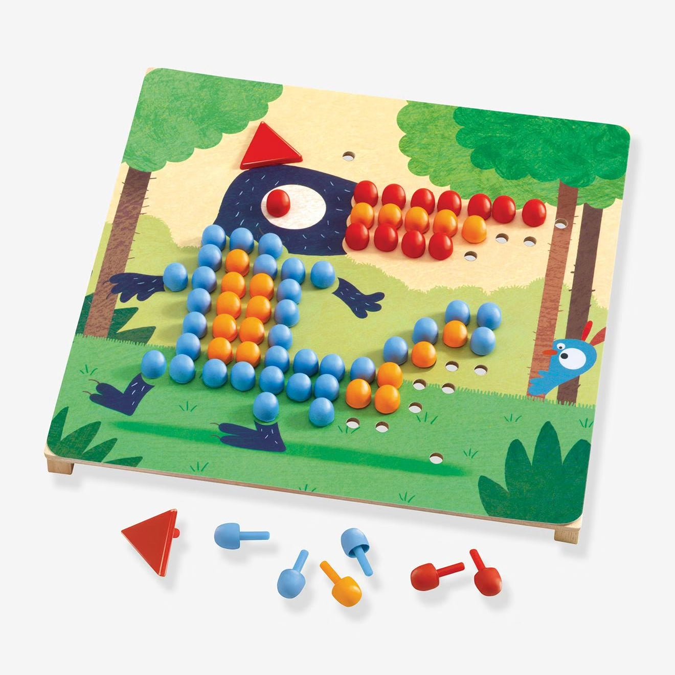 JUEGO EDUCATIVO DJECO ·MOSAICO RIGOLO· - Happy Moments Baby