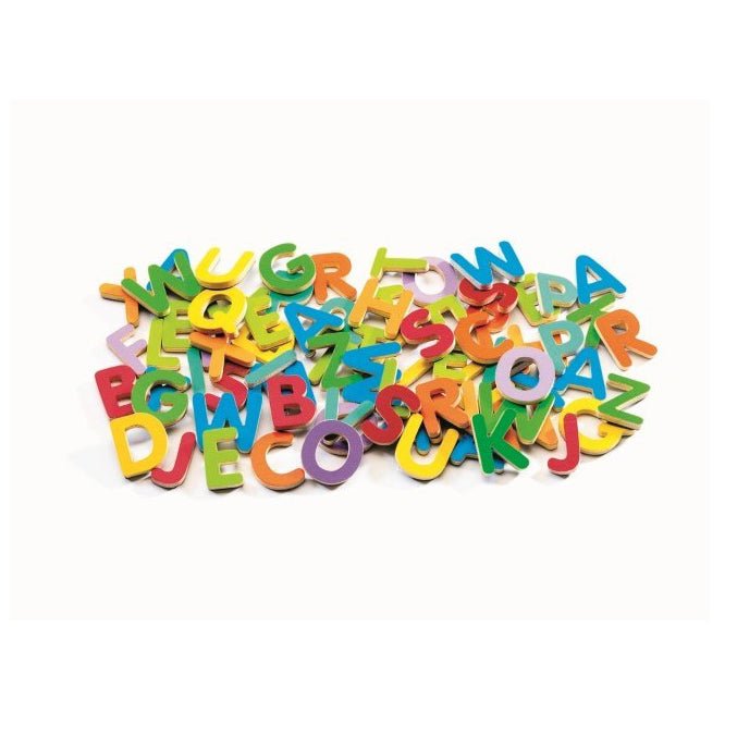 JUEGO EDUCATIVO DJECO ·SET DE 83 LETRAS MAGNÉTICAS PEQUEÑAS· - Happy Moments Baby