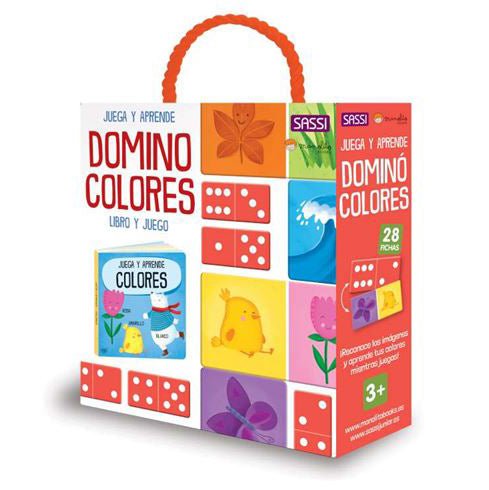 JUEGO EDUCATIVO + LIBRO ·DOMINÓ COLORES· - Happy Moments Baby