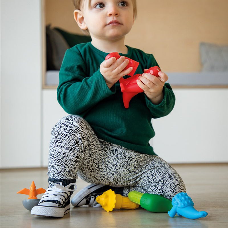 JUEGO EDUCATIVO SENSORIAL ·MY FIRST DINOSAURS· - Happy Moments Baby
