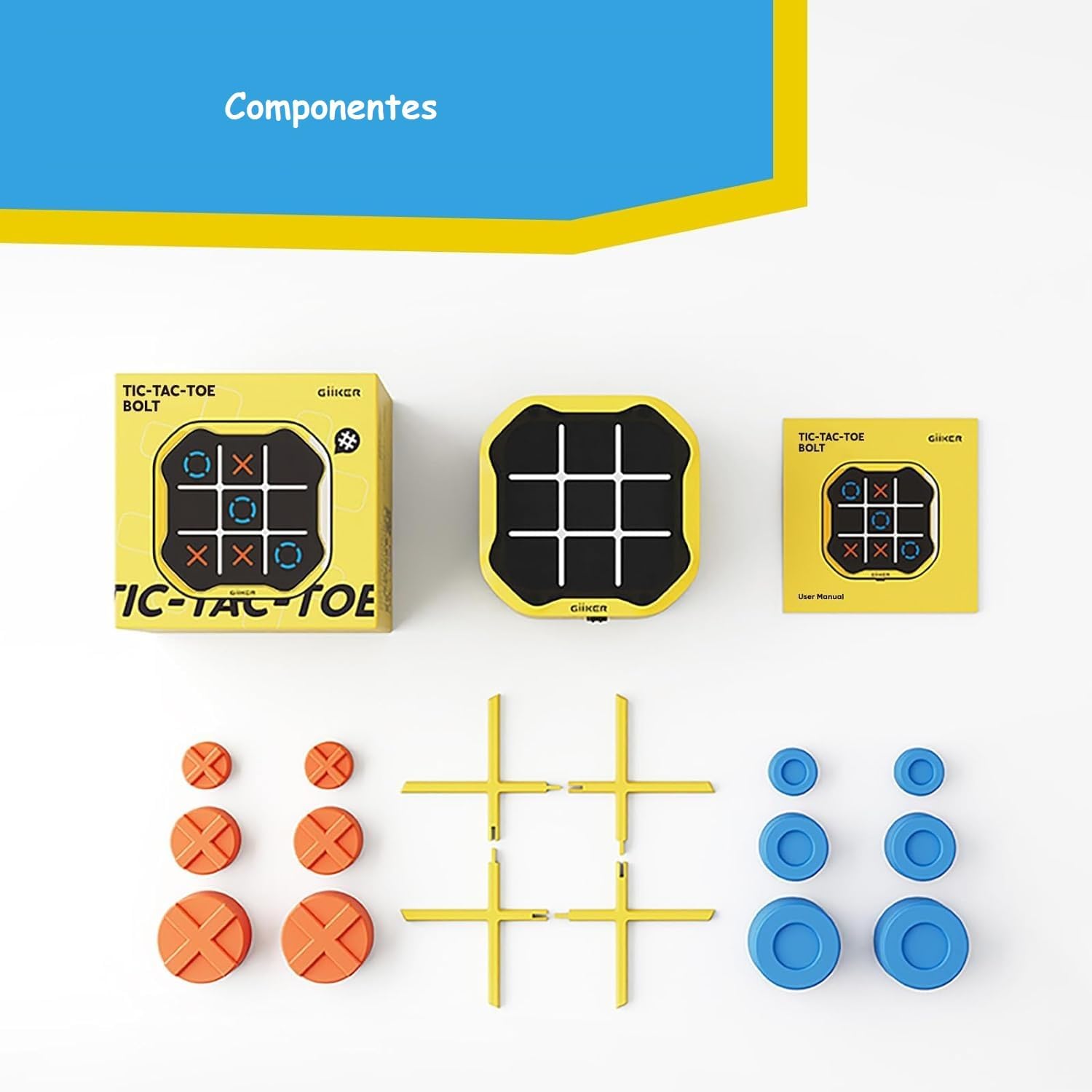 JUEGO INTERACTIVO DE BOLSILLO ·TIC TAC TOE BOLT GIIKER· - Happy Moments Baby