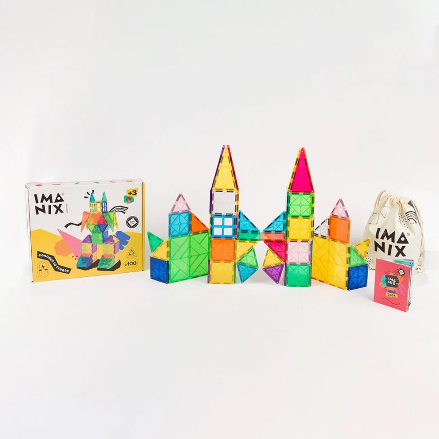 JUEGO MAGNÉTICO DE CONSTRUCCIÓN IMANIX ·100 PIEZAS· - Happy Moments Baby
