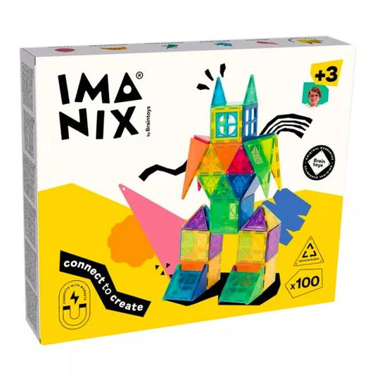 JUEGO MAGNÉTICO DE CONSTRUCCIÓN IMANIX ·100 PIEZAS· - Happy Moments Baby