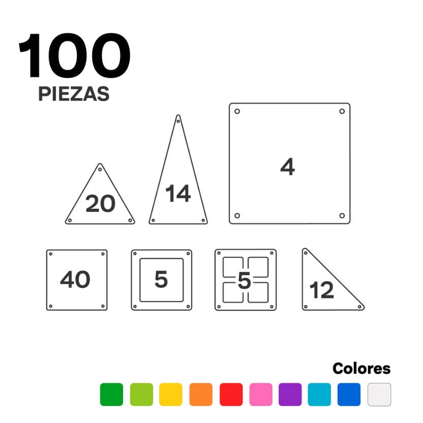 JUEGO MAGNÉTICO DE CONSTRUCCIÓN IMANIX ·100 PIEZAS· - Happy Moments Baby