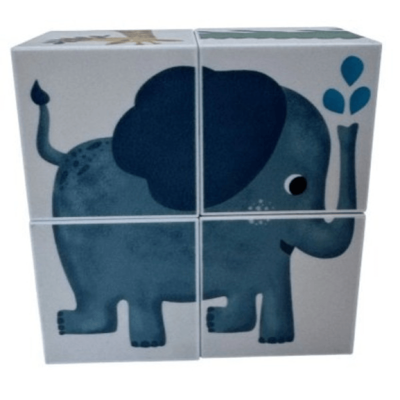 JUEGO MAGNÉTICO DE CONSTRUCCIÓN IMANIX ·CUBE BABY ANIMALES 4 PIEZAS· - Happy Moments Baby