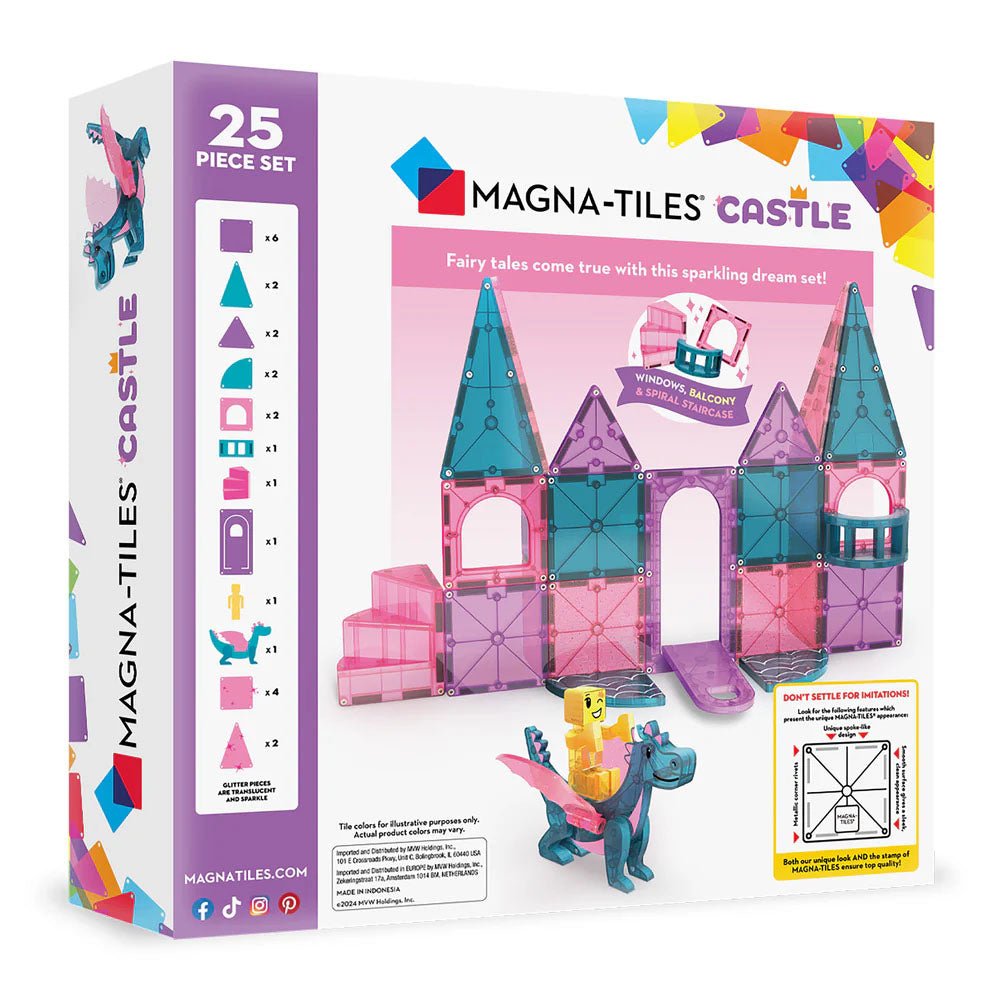 JUEGO MAGNÉTICO DE CONSTRUCCIÓN MAGNA - TILES ·CASTLE 25 PIEZAS· - Happy Moments Baby