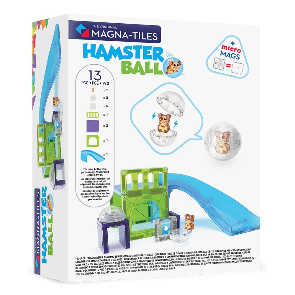 JUEGO MAGNÉTICO DE CONSTRUCCIÓN MAGNA - TILES ·HAMSTER BALL 13 PIEZAS· - Happy Moments Baby
