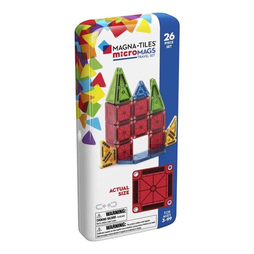 JUEGO MAGNÉTICO DE CONSTRUCCIÓN MAGNA - TILES· MICROMAGS 26 PIEZAS· - Happy Moments Baby