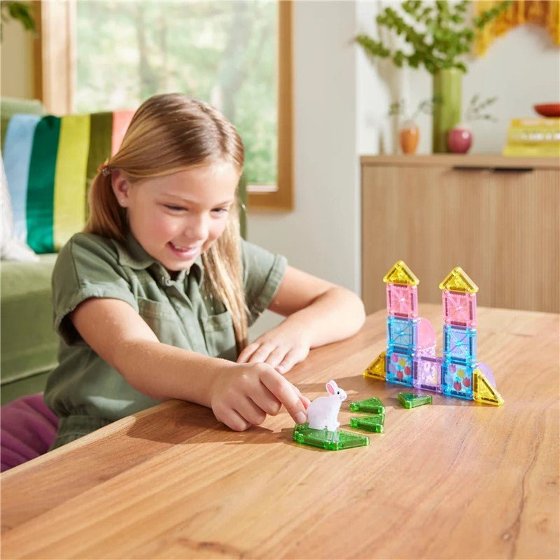 JUEGO MAGNÉTICO DE CONSTRUCCIÓN MAGNA - TILES ·MICROMAGS SPRING 24 PIEZAS· - Happy Moments Baby