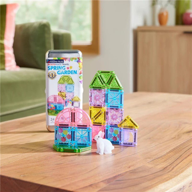 JUEGO MAGNÉTICO DE CONSTRUCCIÓN MAGNA - TILES ·MICROMAGS SPRING 24 PIEZAS· - Happy Moments Baby