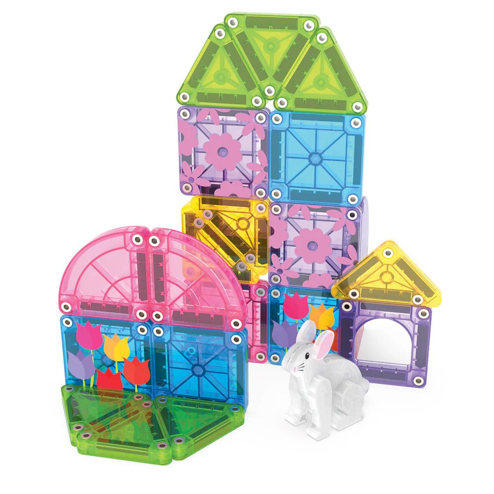 JUEGO MAGNÉTICO DE CONSTRUCCIÓN MAGNA - TILES ·MICROMAGS SPRING 24 PIEZAS· - Happy Moments Baby