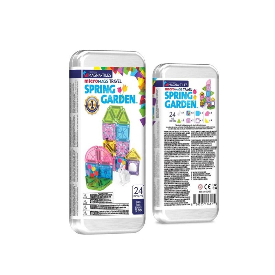 JUEGO MAGNÉTICO DE CONSTRUCCIÓN MAGNA - TILES ·MICROMAGS SPRING 24 PIEZAS· - Happy Moments Baby
