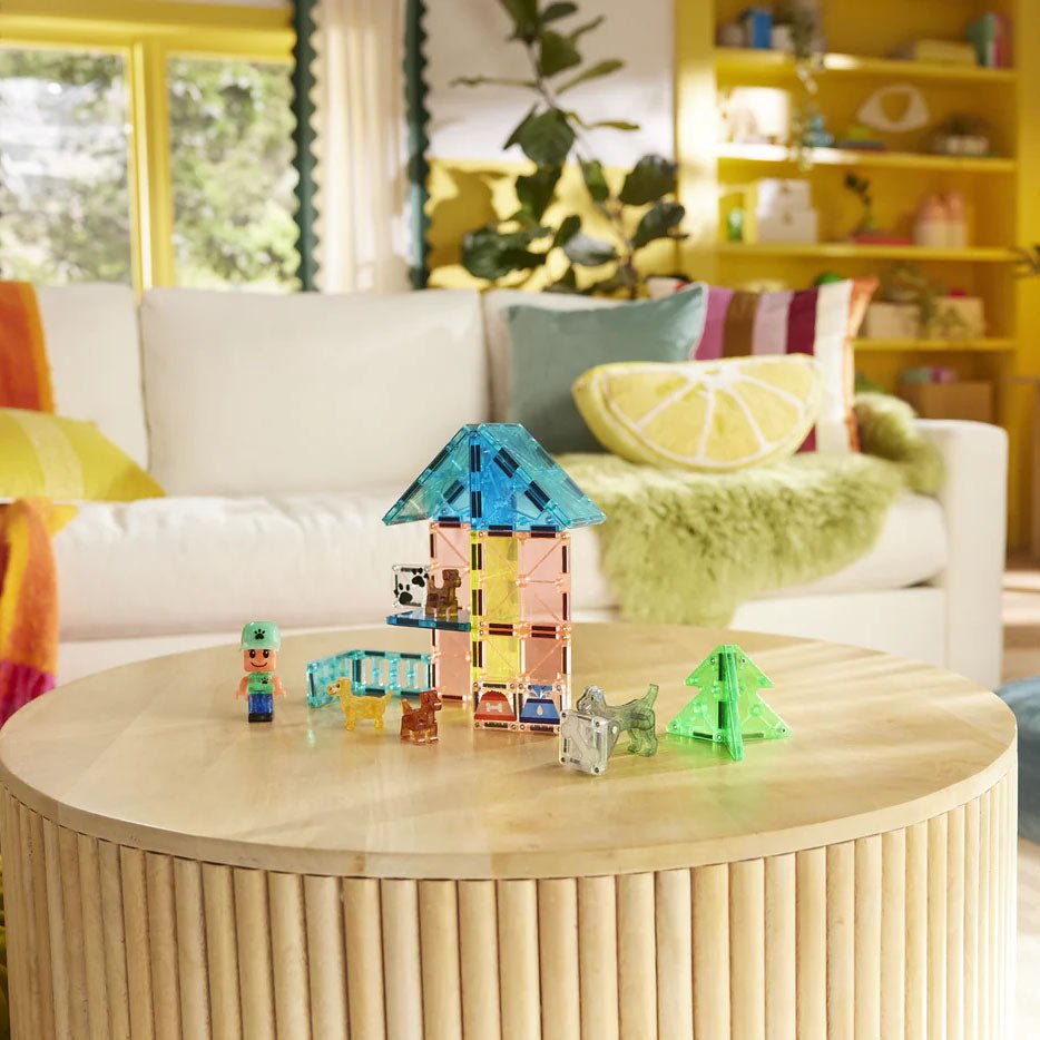 JUEGO MAGNÉTICO DE CONSTRUCCIÓN MAGNA - TILES ·PUPPY PARK 27 PIEZAS· - Happy Moments Baby