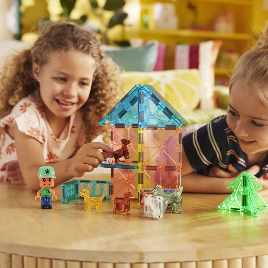 JUEGO MAGNÉTICO DE CONSTRUCCIÓN MAGNA - TILES ·PUPPY PARK 27 PIEZAS· - Happy Moments Baby