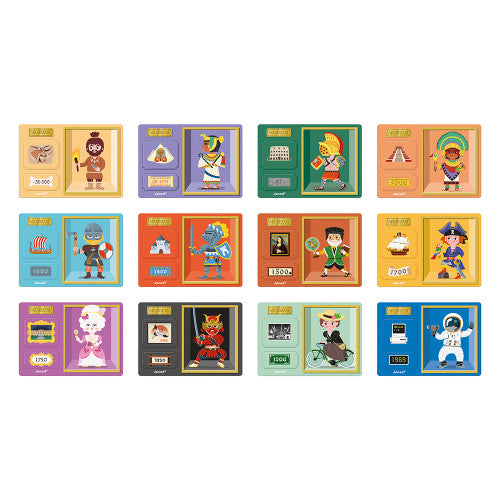 Las doce tarjetas modelo de Magneti'book Historia — Janod