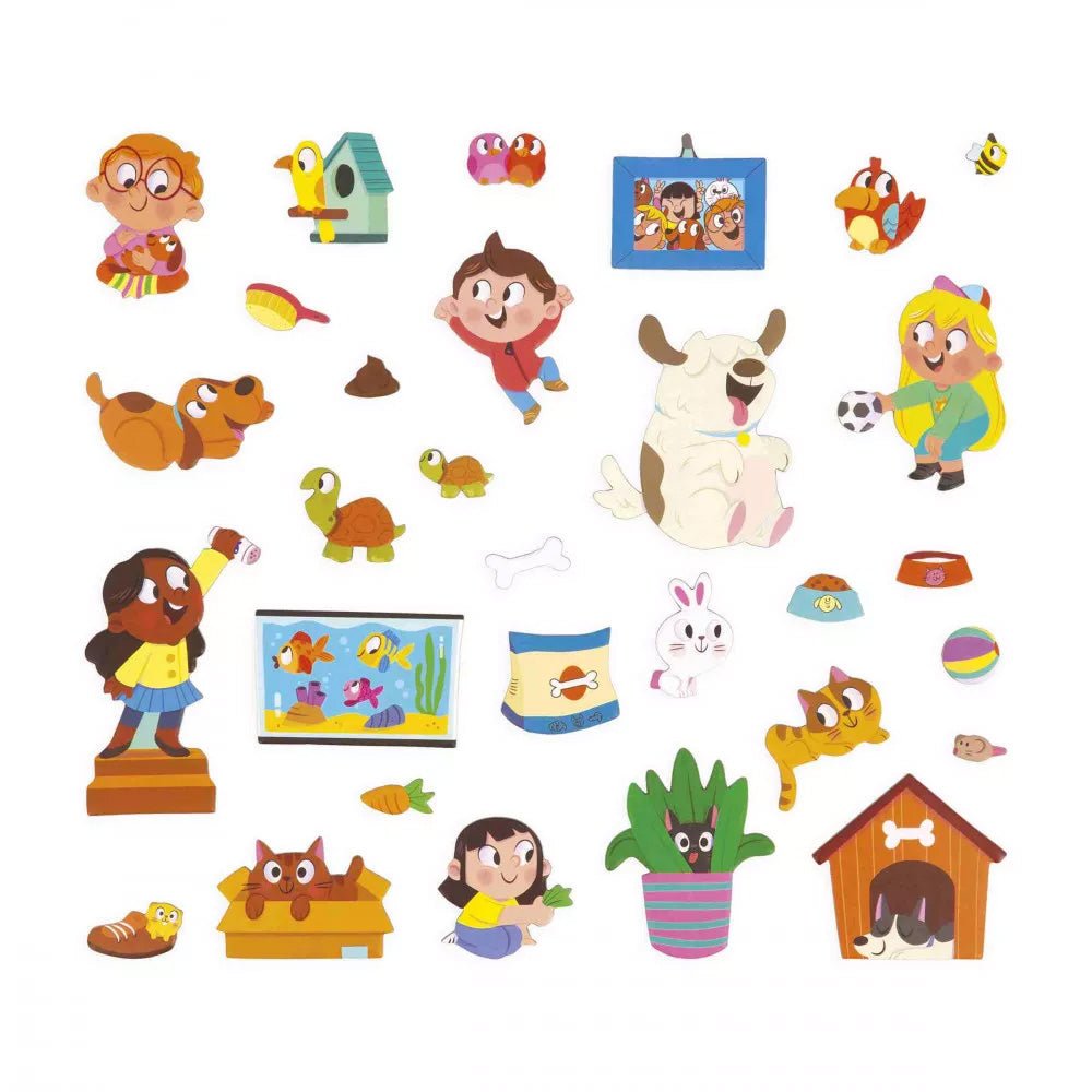 ¡JUEGO MAGNÉTICO MAGNETI'STORIES JANOD ·ANIMALES DOMÉSTICOS· - Happy Moments Baby