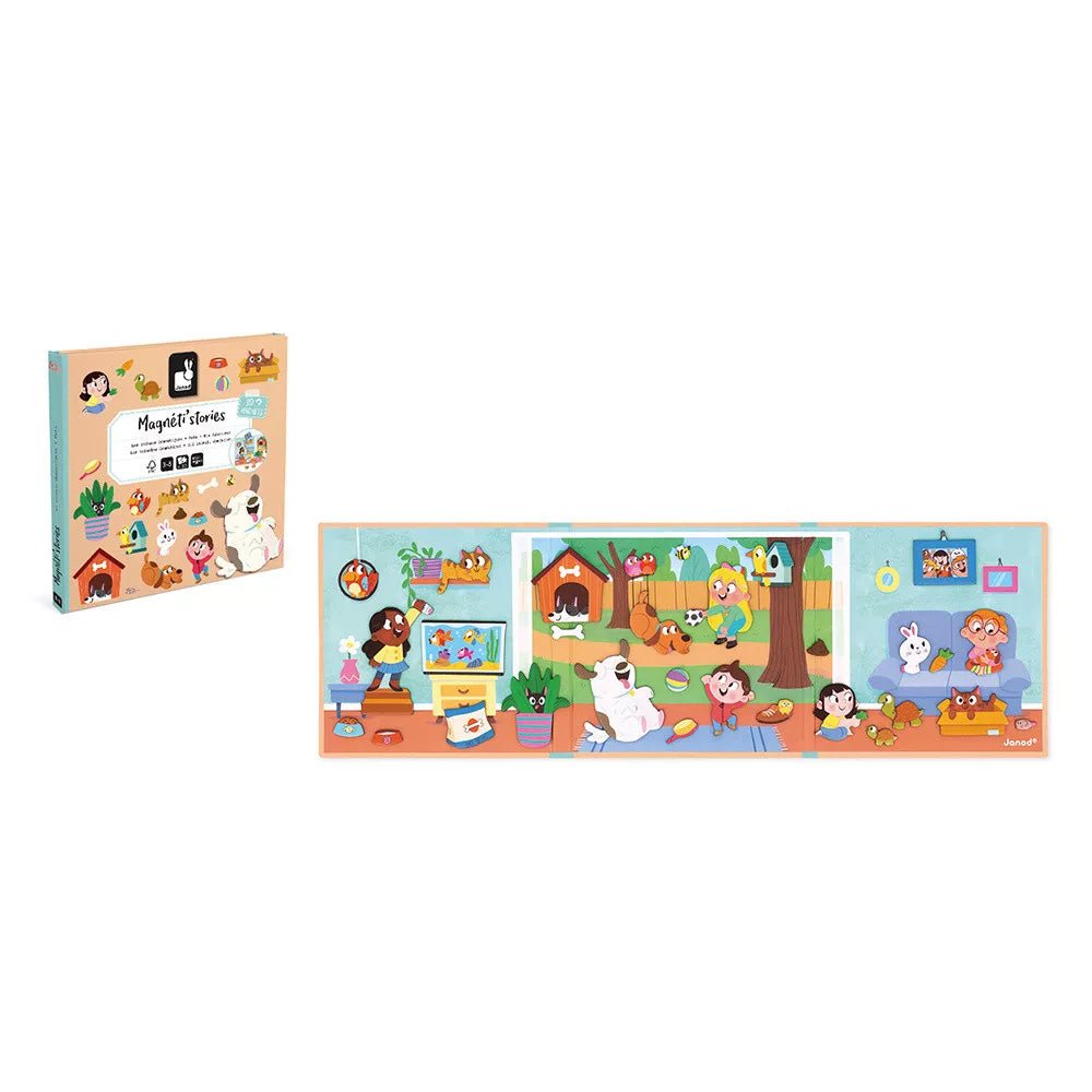 ¡JUEGO MAGNÉTICO MAGNETI'STORIES JANOD ·ANIMALES DOMÉSTICOS· - Happy Moments Baby